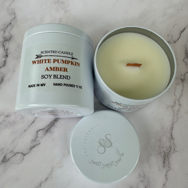 White Pumpkin Amber Soy Wax Blend 11oz