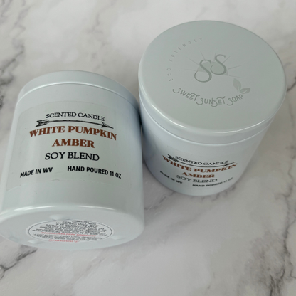 White Pumpkin Amber Soy Wax Blend 11oz