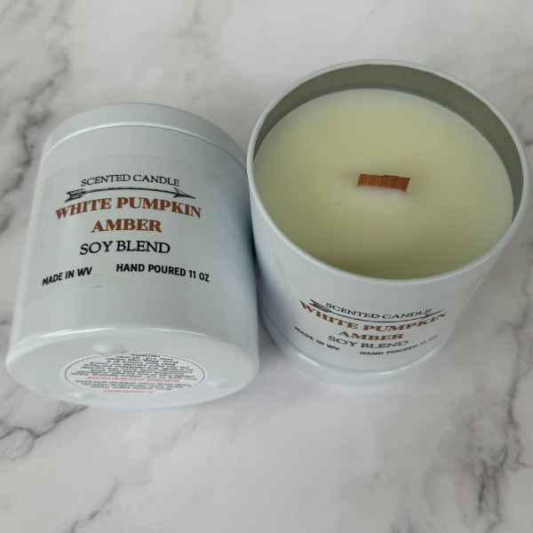 White Pumpkin Amber Soy Wax Blend 11oz